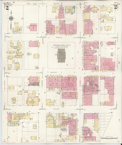 Sanborn Fire Insurance Map from Conroe, Montgomery County, Texas (1943), Sheet #0002 - Complete Map Set gallery image, historic Sanborn map, vintage wall art, Texas Texas