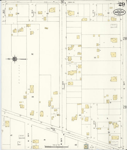 Sanborn Fire Insurance Map from Vancouver, Clark County, Washington (1911), Sheet #0029 - Complete Map Set gallery image, historic Sanborn map, vintage wall art, Washington Washington