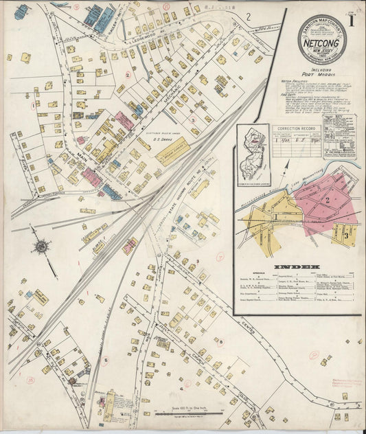 Sanborn Fire Insurance Map from Netcong, Morris County, New Jersey. (1933) – Historic Sanborn Fire Insurance Map Print