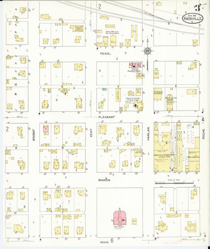 Sanborn Fire Insurance Map from Knoxville, Marion County, Iowa (1913), Sheet #0003 - Historic Sanborn Fire Insurance Map Print
