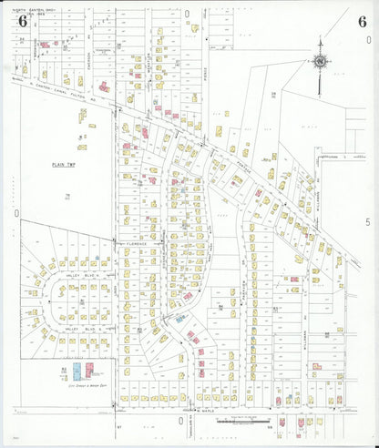 Sanborn Fire Insurance Map from North Canton, Stark County, Ohio (1948), Sheet #0006 - Complete Map Set gallery image, historic Sanborn map, vintage wall art, Ohio Ohio