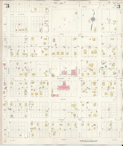 Sanborn Fire Insurance Map from Cotulla, La Salle County, Texas (1948), Sheet #0003 - Historic Sanborn Fire Insurance Map Print, vintage old map wall art, antique decor, genealogy gift, Texas Texas map