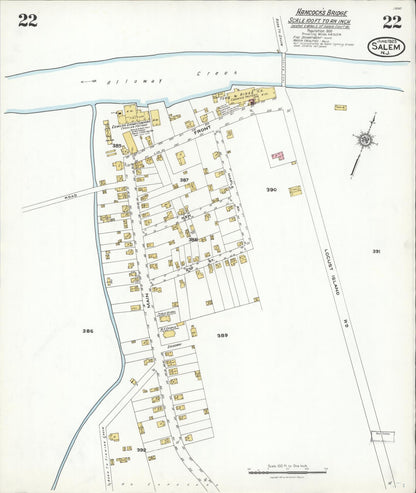 Sanborn Fire Insurance Map from Salem, Salem County, New Jersey (1923), Sheet #0022 - Complete Map Set gallery image, historic Sanborn map, vintage wall art, New Jersey New Jersey