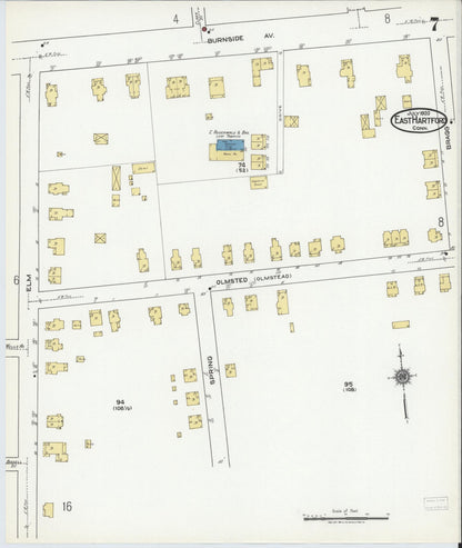 Sanborn Fire Insurance Map from East Hartford, Hartford County, Connecticut (1920), Sheet #0007 - Complete Map Set gallery image, historic Sanborn map, vintage wall art, Connecticut Connecticut