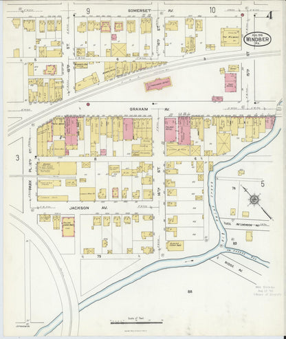 Sanborn Fire Insurance Map from Windber, Somerset County, Pennsylvania (1916), Sheet #0004 - Historic Sanborn Fire Insurance Map Print, vintage old map wall art, antique decor, genealogy gift, Pennsylvania Pennsylvania map