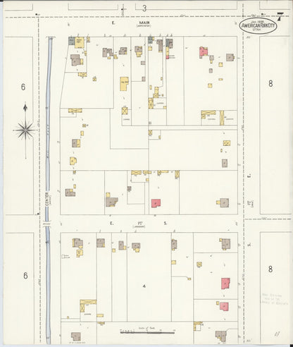 Sanborn Fire Insurance Map from American Fork, Utah County, Utah (1908), Sheet #0007 - Complete Map Set gallery image, historic Sanborn map, vintage wall art, American Fork Utah