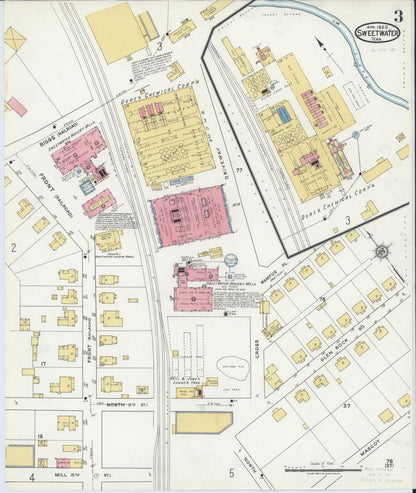 Sanborn Fire Insurance Map from Sweetwater, Monroe County, Tennessee (1920), Sheet #0003 - Complete Map Set gallery image, historic Sanborn map, vintage wall art, Tennessee Tennessee