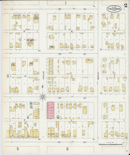 Sanborn Fire Insurance Map from Two Harbors, Lake County, Minnesota (1897), Sheet #0002 - Complete Map Set gallery image, historic Sanborn map, vintage wall art, Minnesota Minnesota