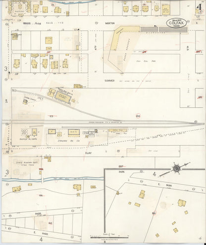 Sanborn Fire Insurance Map from Colfax, Whitman County, Washington (1939), Sheet #0004 - Complete Map Set gallery image, historic Sanborn map, vintage wall art, Washington Washington