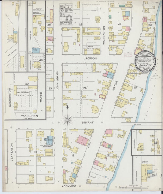 Sanborn Fire Insurance Map from Sauk City, Sauk County, Wisconsin (1892), Sheet #0001 - Historic Sanborn Fire Insurance Map Print, vintage old map wall art, antique decor, genealogy gift, Wisconsin Wisconsin map