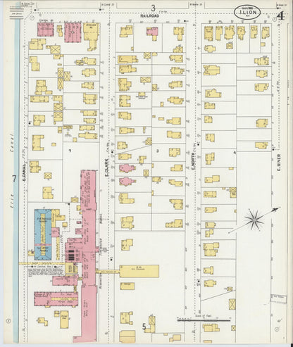 Sanborn Fire Insurance Map from Ilion, Herkimer County, New York (1902), Sheet #0004 - Complete Map Set gallery image, historic Sanborn map, vintage wall art, New York New York