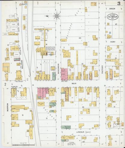 Sanborn Fire Insurance Map from Seymour, Outagamie County, Wisconsin (1900), Sheet #0003 - Complete Map Set gallery image, historic Sanborn map, vintage wall art, Wisconsin Wisconsin