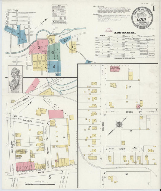 Sanborn Fire Insurance Map from Lodi, Bergen County, New Jersey. (1912) – Historic Sanborn Fire Insurance Map Print