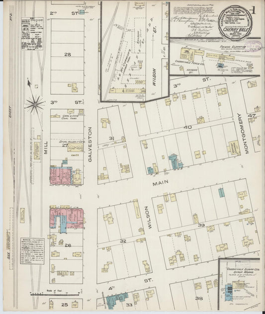 Sanborn Fire Insurance Map from Cherryvale, Montgomery County, Kansas (1885), Sheet #0001 - Complete Map Set gallery image, historic Sanborn map, vintage wall art, Kansas Kansas