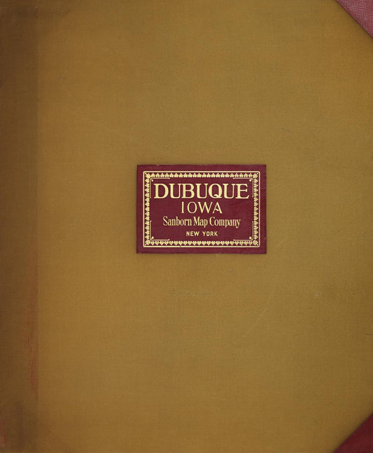 Sanborn Fire Insurance Map from Dubuque, Dubuque County, Iowa (1950), Sheet #0001 - Historic Sanborn Fire Insurance Map Print, vintage old map wall art