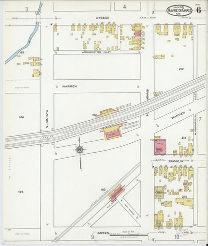 Sanborn Fire Insurance Map from Havre De Grace, Harford County, Maryland (1921), Sheet #0006 - Complete Map Set gallery image, historic Sanborn map, vintage wall art, Maryland Maryland