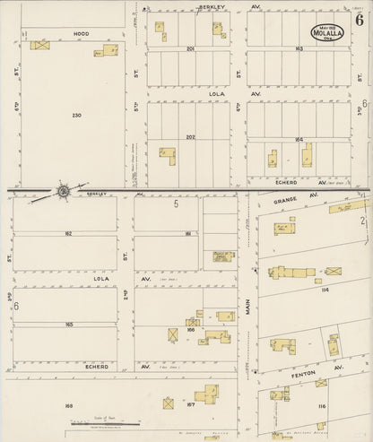 Sanborn Fire Insurance Map from Molalla, Clackamas County, Oregon (1922), Sheet #0006 - Complete Map Set gallery image, historic Sanborn map, vintage wall art, Oregon Oregon