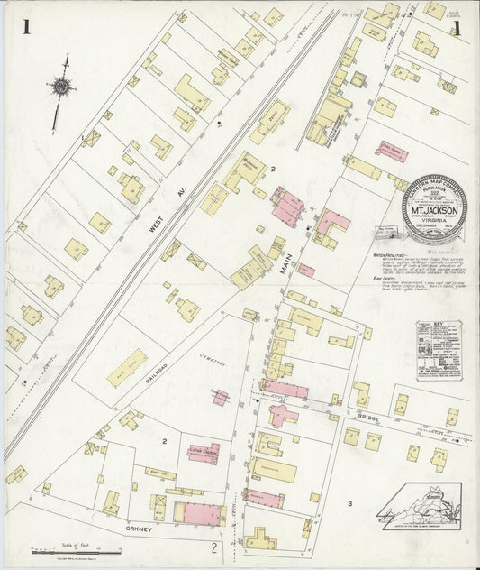 Sanborn Fire Insurance Map from Mount Jackson, Shenandoah County, Virginia. (1923) – Historic Sanborn Fire Insurance Map Print