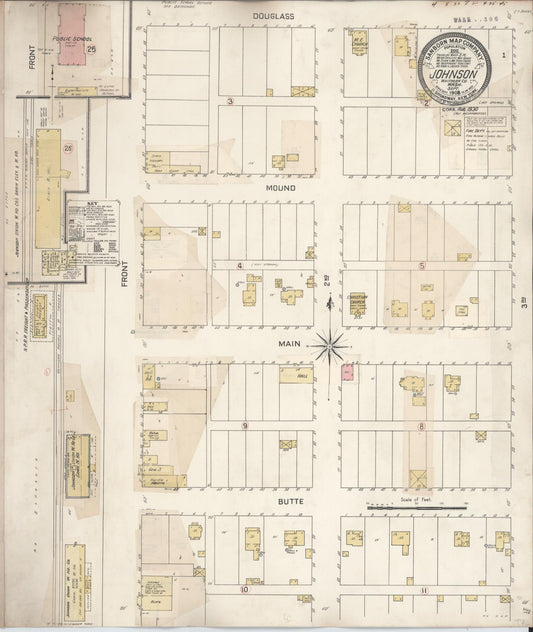 Sanborn Fire Insurance Map from Johnson, Whitman County, Washington (1930), Sheet #0001 - Historic Sanborn Fire Insurance Map Print, vintage old map wall art, antique decor, genealogy gift, Washington Washington map