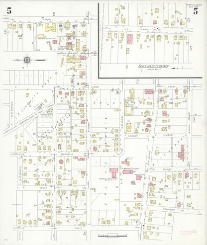 Sanborn Fire Insurance Map from Perryville, Perry County, Missouri (1938), Sheet #0005 - Complete Map Set gallery image, historic Sanborn map, vintage wall art, Missouri Missouri