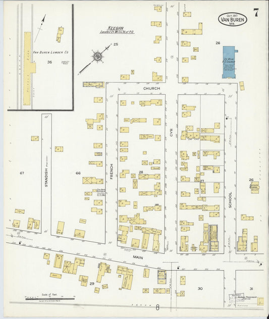 Sanborn Fire Insurance Map from Van Buren, Aroostook County, Maine (1917), Sheet #0007