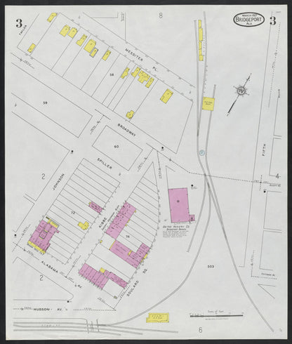 Sanborn Fire Insurance Map from Bridgeport, Jackson County, Alabama (1927), Sheet #0003 - Complete Map Set gallery image, historic Sanborn map, vintage wall art, Alabama Alabama