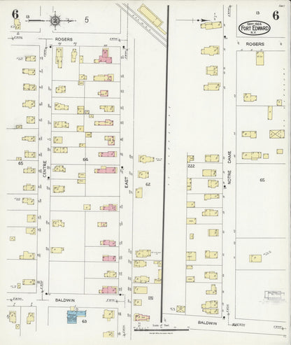 Sanborn Fire Insurance Map from Fort Edward, Washington County, New York (1924), Sheet #0006 - Complete Map Set gallery image, historic Sanborn map, vintage wall art, New York New York