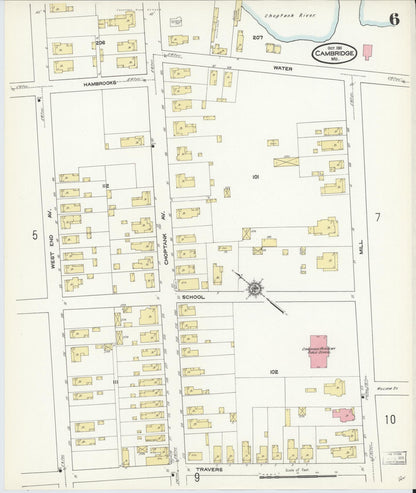 Sanborn Fire Insurance Map from Cambridge, Dorchester County, Maryland (1911), Sheet #0006 - Complete Map Set gallery image, historic Sanborn map, vintage wall art, Maryland Maryland