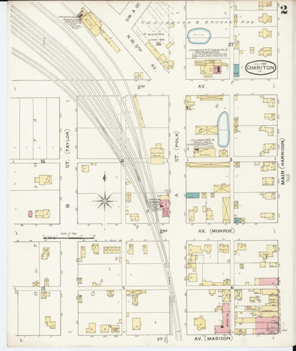 Sanborn Fire Insurance Map from Chariton, Lucas County, Iowa (1893), Sheet #0002 - Historic Sanborn Fire Insurance Map Print