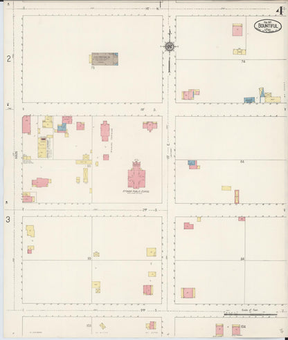 Sanborn Fire Insurance Map from Bountiful, Davis County, Utah (1917), Sheet #0004 - Complete Map Set gallery image, historic Sanborn map, vintage wall art, Utah Utah