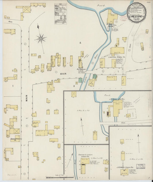 Sanborn Fire Insurance Map from Limestone, Aroostook County, Maine (1895), Sheet #0001 - Historic Sanborn Fire Insurance Map Print, vintage old map wall art, antique decor, genealogy gift, Maine Maine map