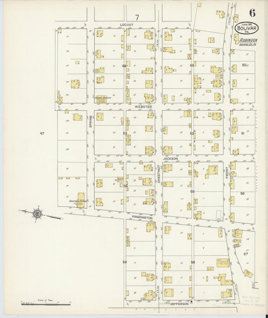 Sanborn Fire Insurance Map from Bolivar, Westmoreland County, Pennsylvania (1915), Sheet #0006 - Historic Sanborn Fire Insurance Map Print, vintage old map wall art, antique decor, genealogy gift, Pennsylvania Pennsylvania map