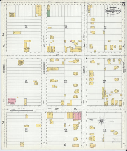 Sanborn Fire Insurance Map from Middlesboro, Bell County, Kentucky (1901), Sheet #0005 - Complete Map Set gallery image, historic Sanborn map, vintage wall art, Kentucky Kentucky
