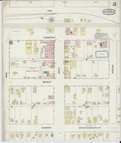 Sanborn Fire Insurance Map from Du Quoin, Perry County, Illinois (1888), Sheet #0003 - Complete Map Set gallery image, historic Sanborn map, vintage wall art, Illinois Illinois