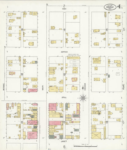 Sanborn Fire Insurance Map from Colville, Stevens County, Washington (1908), Sheet #0004 - Complete Map Set gallery image, historic Sanborn map, vintage wall art, Washington Washington