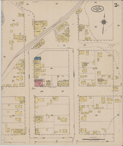 Sanborn Fire Insurance Map from Aurora, Marion County, Oregon (1922), Sheet #0002 - Complete Map Set gallery image, historic Sanborn map, vintage wall art, Oregon Oregon