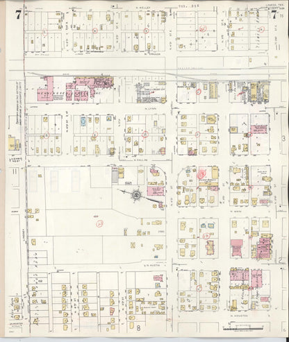 Sanborn Fire Insurance Map from Lamesa, Dawson County, Texas (1948), Sheet #0007 - Complete Map Set gallery image, historic Sanborn map, vintage wall art, Texas Texas