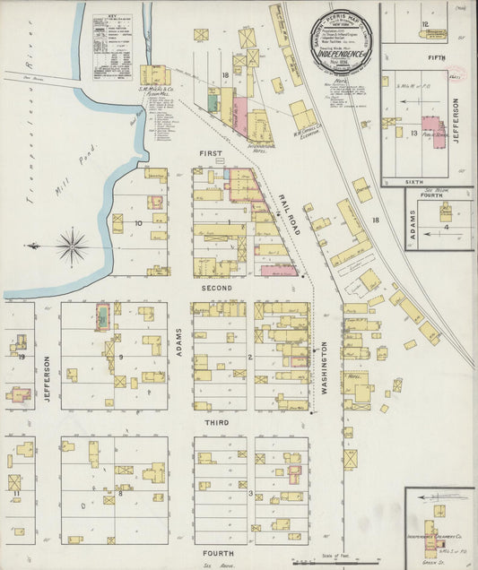 Sanborn Fire Insurance Map from Independence, Trempealeau County, Wisconsin (1894), Sheet #0001 - Historic Sanborn Fire Insurance Map Print, vintage old map wall art, antique decor, genealogy gift, Wisconsin Wisconsin map