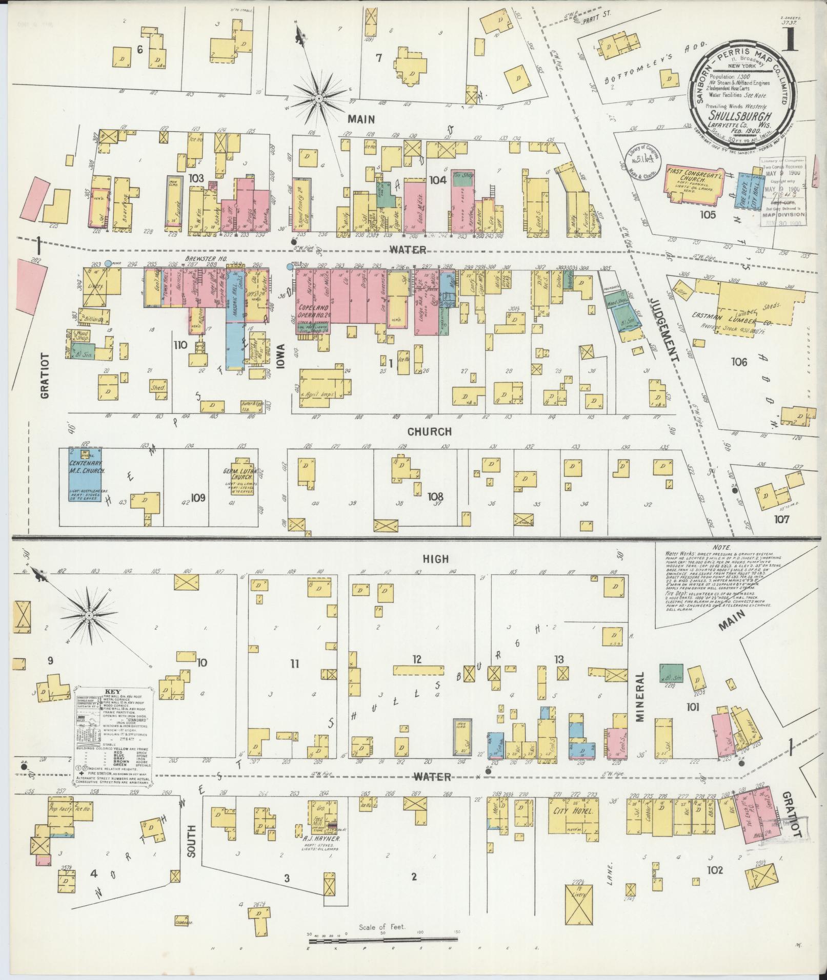 Shullsburg, Lafayette County, Wisconsin (1900) – Sanborn Fire Insurance Map – Map View