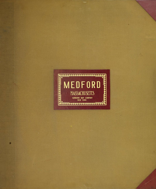 Sanborn Fire Insurance Map from Medford, Middlesex County, Massachusetts (1950), Sheet #0001 - Historic Sanborn Fire Insurance Map Print, vintage old map wall art, antique decor, genealogy gift, Massachusetts Massachusetts map