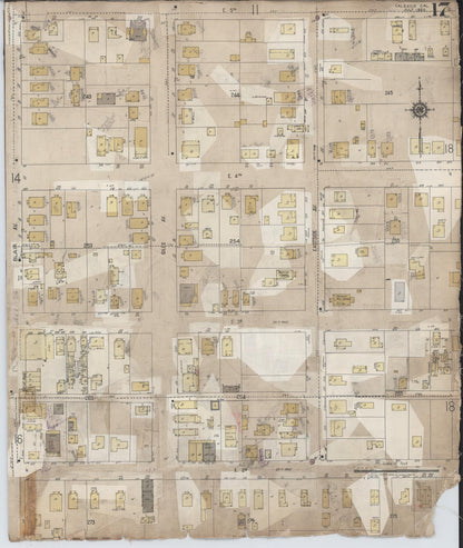 Sanborn Fire Insurance Map from Calexico, Imperial County, California (1956), Sheet #0017 - Historic Sanborn Fire Insurance Map Print, vintage old map wall art, antique decor, genealogy gift, California California map