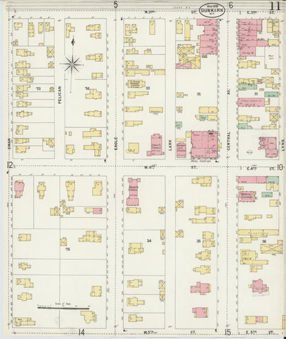 Sanborn Fire Insurance Map from Dunkirk, Chautauqua County, New York (1898), Sheet #0011 - Complete Map Set gallery image, historic Sanborn map, vintage wall art, New York New York