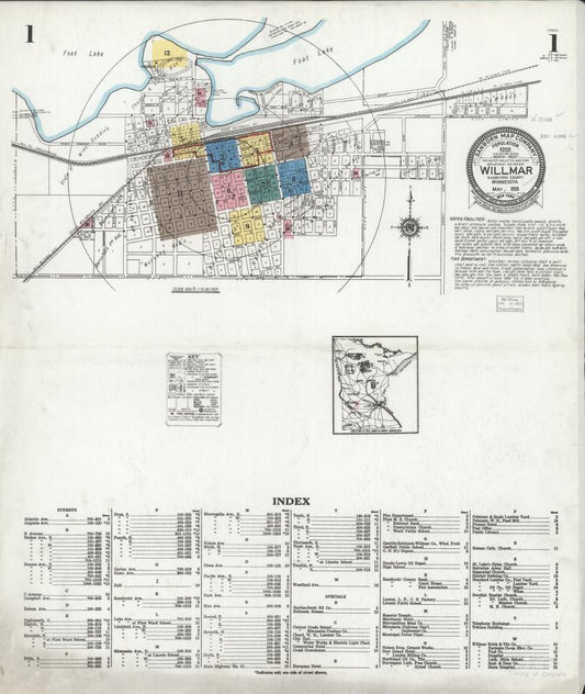 Sanborn Fire Insurance Map from Willmar, Kandiyohi County, Minnesota. (1925) – Map View