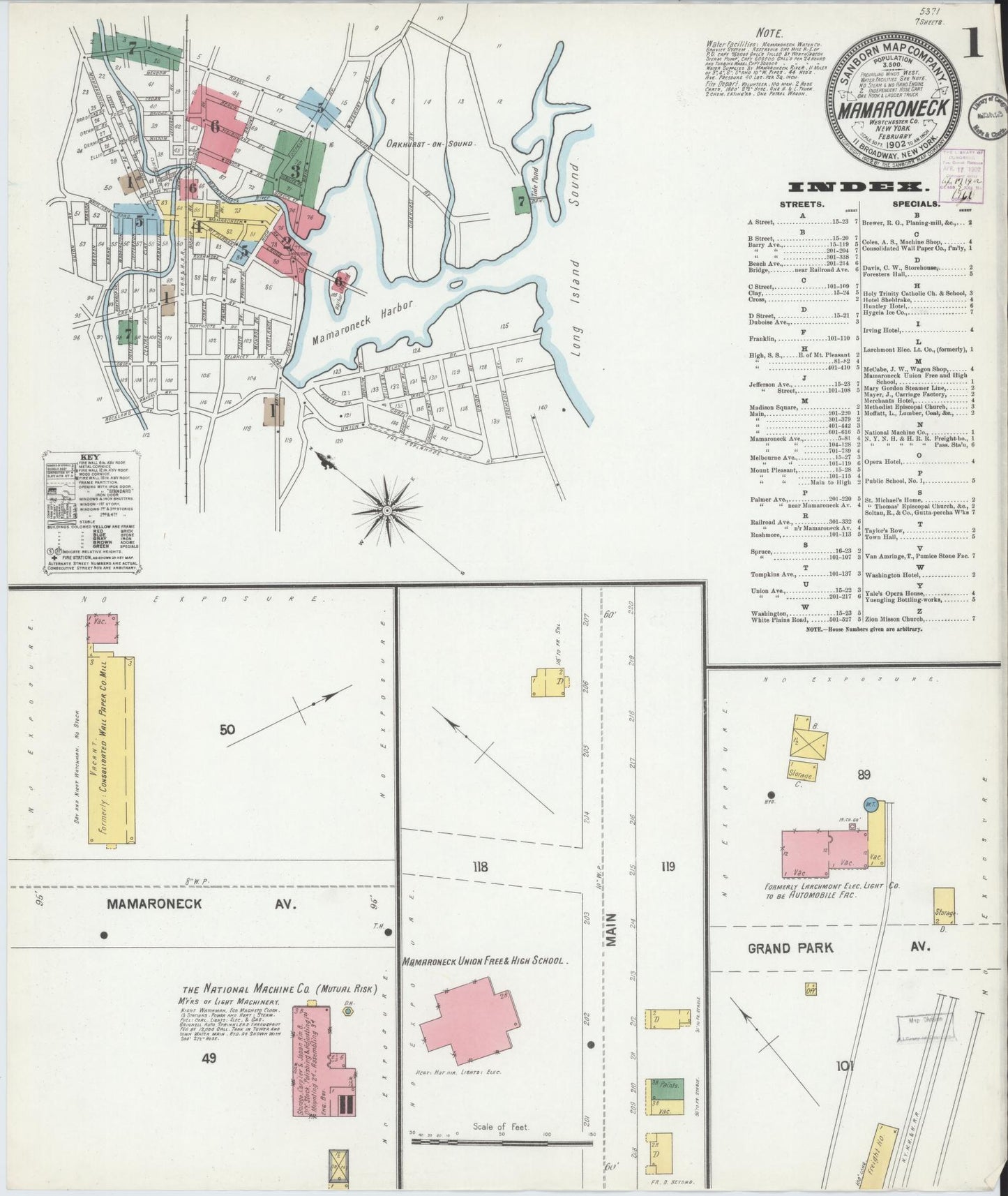Sanborn Fire Insurance Map from Mamaroneck, Westchester County, New York. (1902) – Historic Sanborn Fire Insurance Map Print