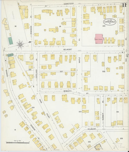 Sanborn Fire Insurance Map from Carbondale, Lackawanna County, Pennsylvania (1903), Sheet #0011 - Complete Map Set gallery image, historic Sanborn map, vintage wall art, Pennsylvania Pennsylvania
