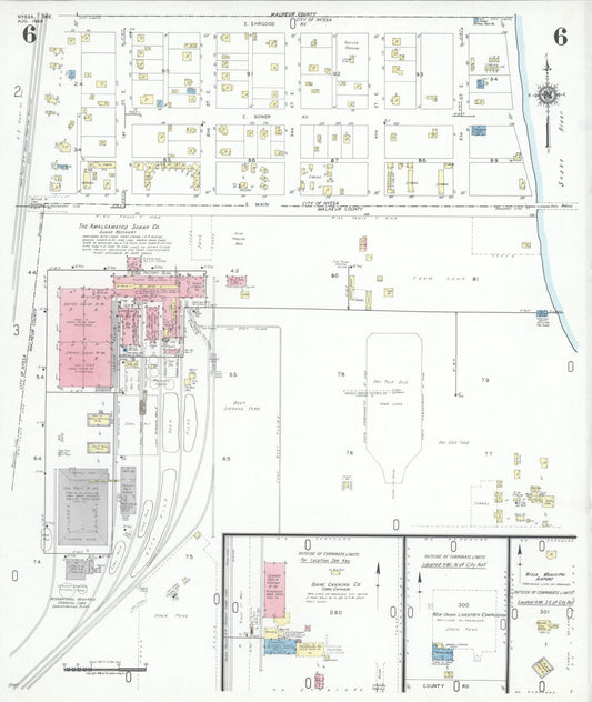 Sanborn Fire Insurance Map from Nyssa, Malheur County, Oregon (1949), Sheet #0006 - Historic Sanborn Fire Insurance Map Print, vintage old map wall art, antique decor, genealogy gift, Oregon Oregon map