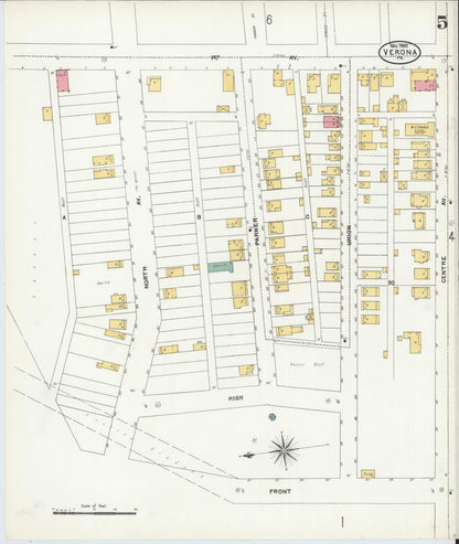 Sanborn Fire Insurance Map from Verona, Allegheny County, Pennsylvania (1905), Sheet #0005 - Complete Map Set gallery image, historic Sanborn map, vintage wall art, Pennsylvania Pennsylvania