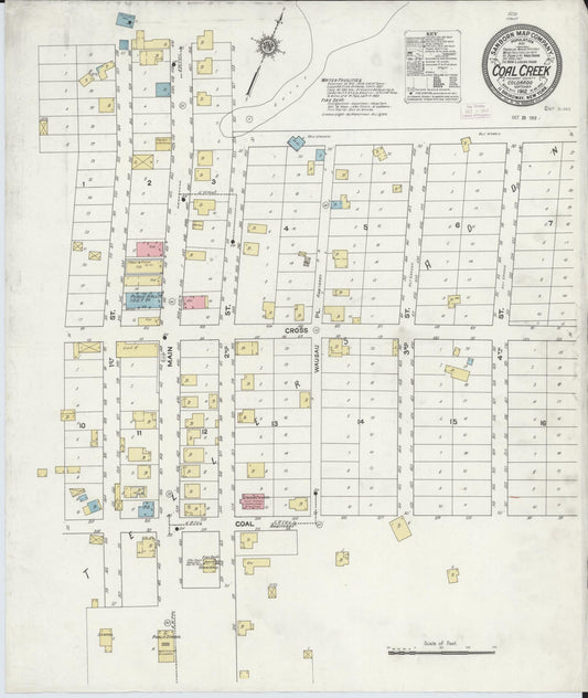 Sanborn Fire Insurance Map from Coal Creek, Fremont County, Colorado. (1912) – Historic Sanborn Fire Insurance Map Print