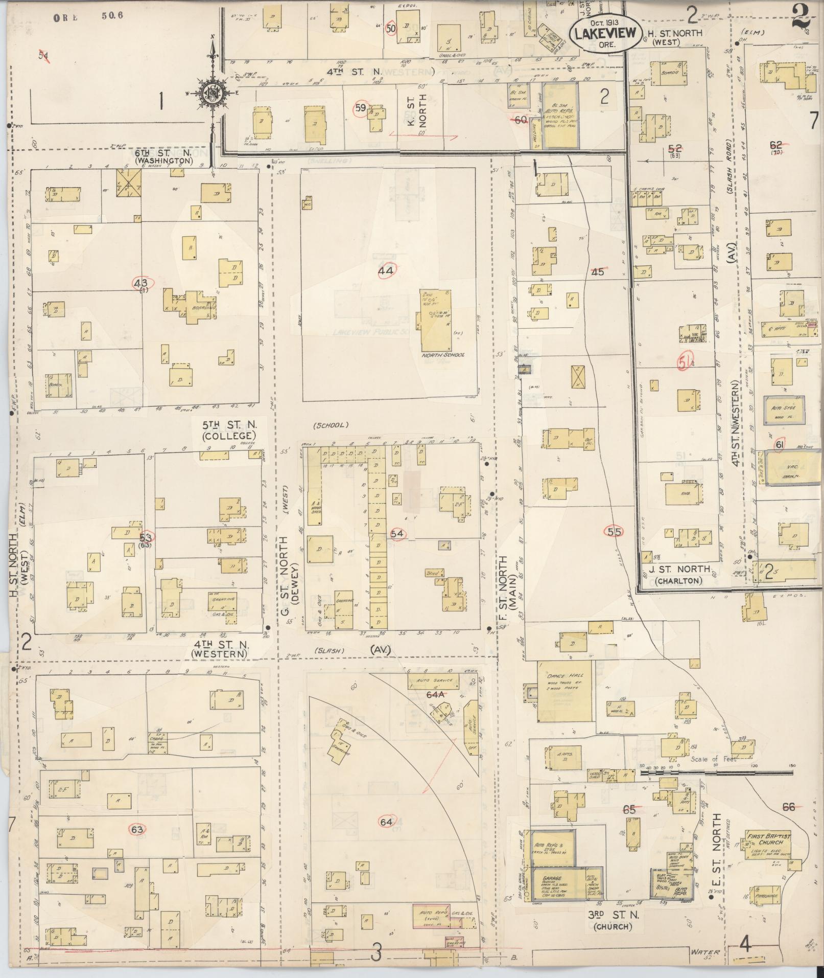 Sanborn Fire Insurance Map from Lakeview, Lake County, Oregon (1941), Sheet #0002 - Historic Sanborn Fire Insurance Map Print, vintage old map wall art, antique decor, genealogy gift, Oregon Oregon map