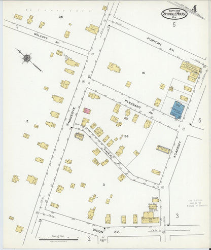 Sanborn Fire Insurance Map from Shingle House, Potter County, Pennsylvania (1919), Sheet #0004 - Complete Map Set gallery image, historic Sanborn map, vintage wall art, Pennsylvania Pennsylvania